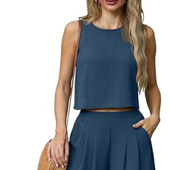 Elegant Blue Wide Leg set in like new condition- So cute!! - Picture 12 of 12